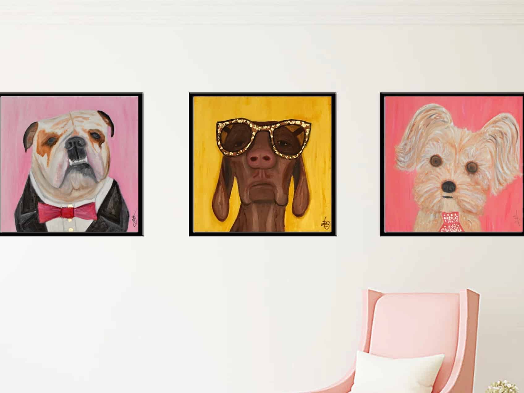 Three Dogs Paintings