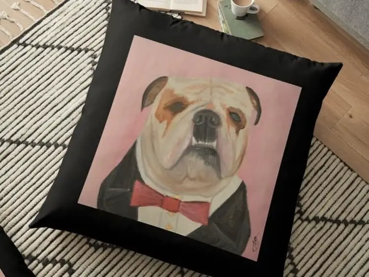 Winston Goes to A Party Cushion