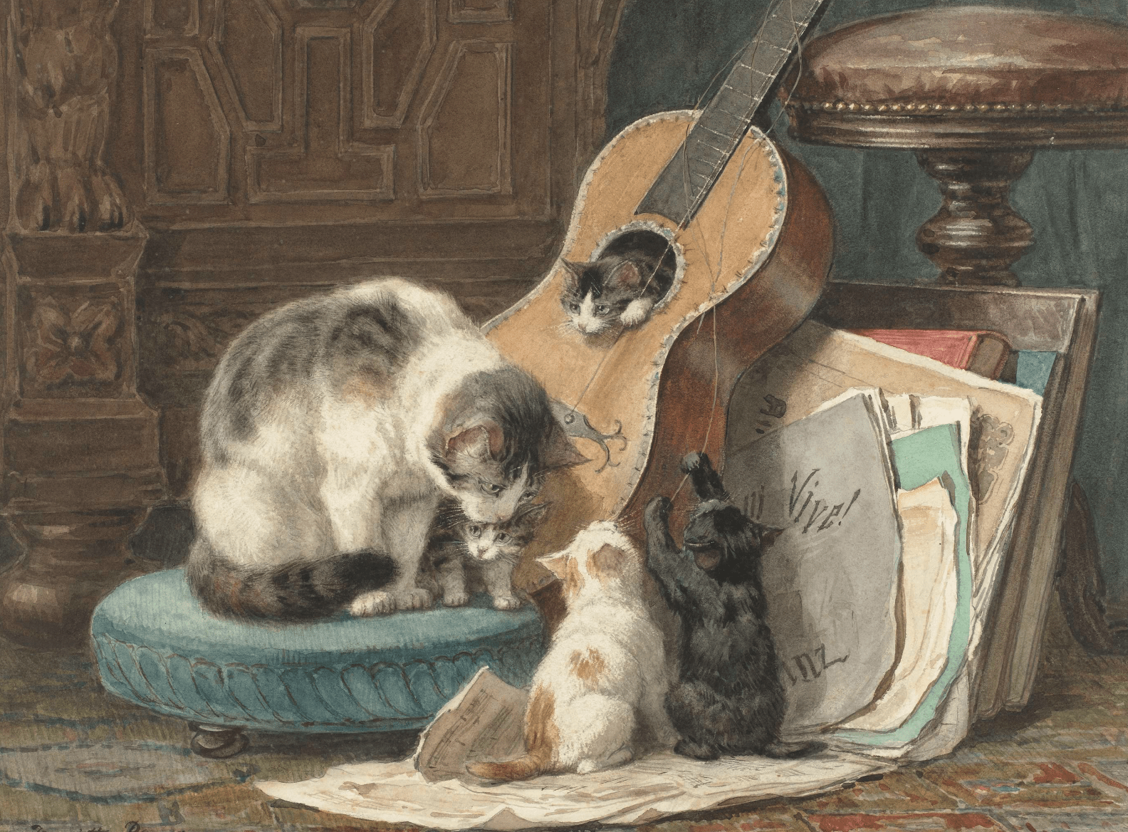 The Harmonist, by Henriette Ronner-Knip