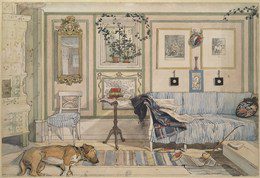 Cosy Corner, From a Home Watercolor Series by Carl Larsson