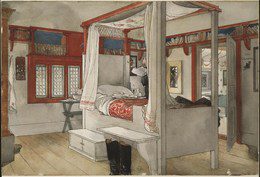 Daddy's Room, From A Home Watercolor Series, by Carl Larsson