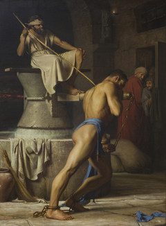 Samson and the Philistines (1863) by Carl Bloch