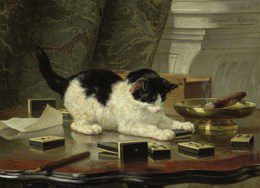The Cat At Play, by Henriette Ronner-Knip