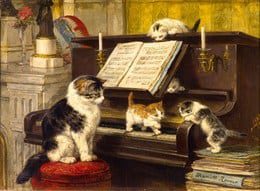 The Piano Lesson by Henriette Ronner Knip