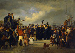 The Reception of Thorvaldsen on Toldboden in Copenhagen, on the 17th of September 18383, by Friedrich Bernhard Westphal