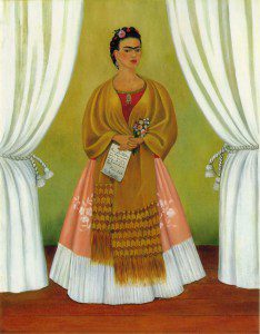 Self-Portrait dedicated to Leon Trotsky or Between the Curtains by Frida Kahlo (1937)