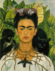 Self-Portrait with Thorny Necklace, By Frida Kahlo (1940)