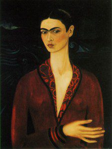 Self Portrait With Velvet Dress, by Frida Kahlo (1926)