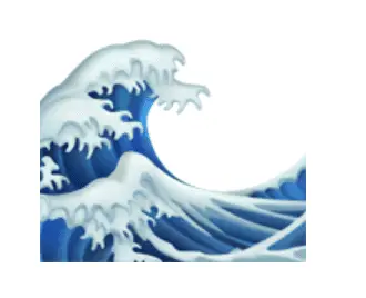 Apple's Water Wave or Wave Emoji