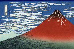 Fine Wind, Clear Morning (Red Fuji) by Hokusai