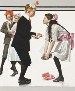 Children Dancing at the Party, by Norman Rockwell, 1918