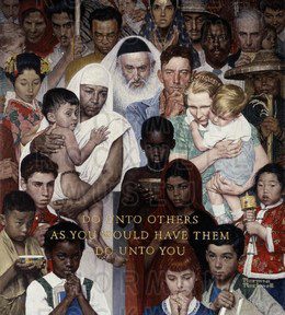 Golden Rule, by Norman Rockwell, 1961
