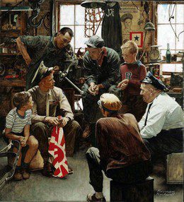 The Homecoming Marine, by Norman Rockwell, 1945