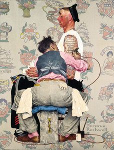 The Tattoo Artist, by Norman Rockwell, 1944