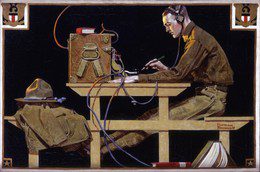 U.S. Army Teaches a Trade, GI Telegrapher by Norman Rockwell, 1919