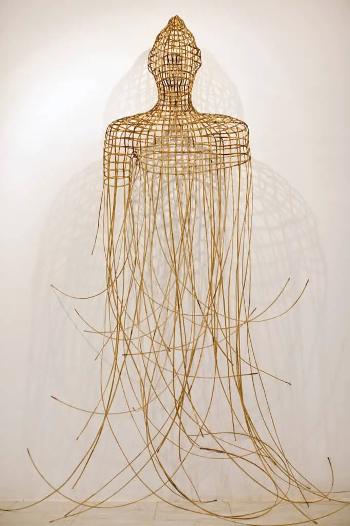 Sopheap Pich, Buddha (2009) made from Rattan and Wire.