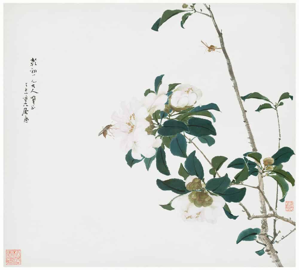 Insect and Flowers (Qing Dynasty ca 1644-1911) by Ju Lian, Original from the Getty (China)