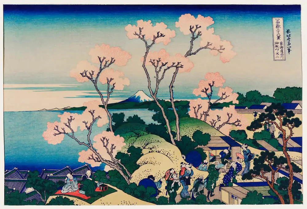 Goten-Yama Hill, Shinagawa on the Tokaido by Katsushika Hokusai (1760-1849)