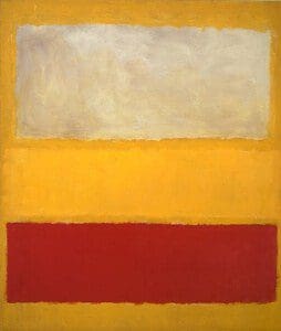 No 13, white, red on yellow by Mark Rothko (1958)