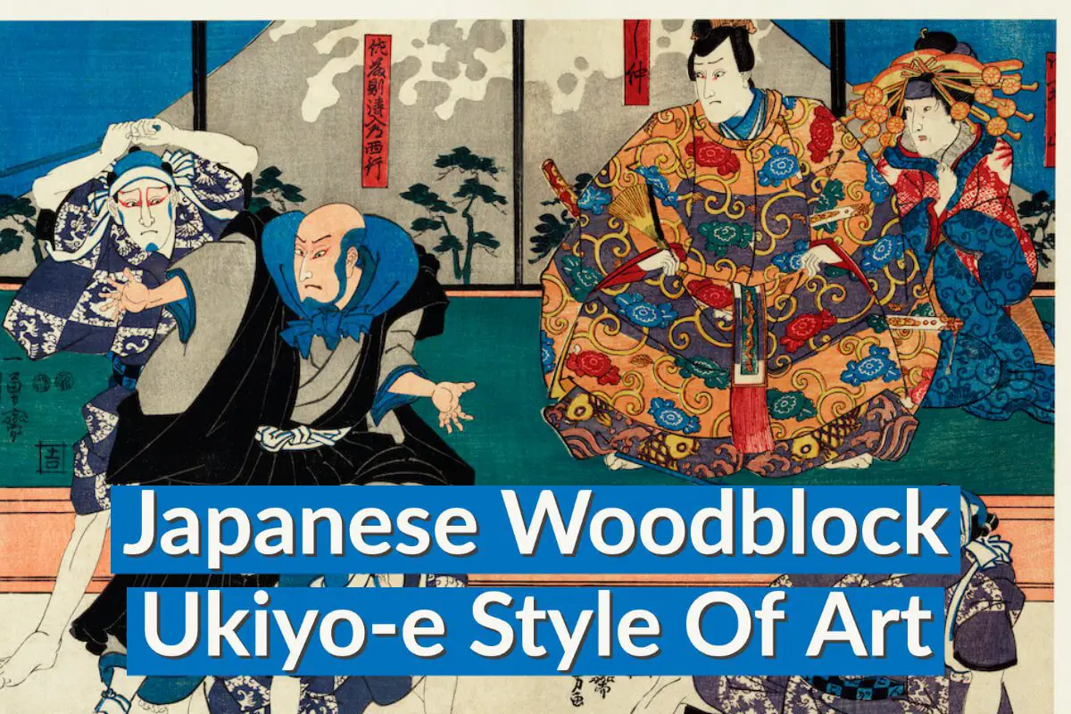 Japanese Woodblock Ukiyo-e Style Of Art