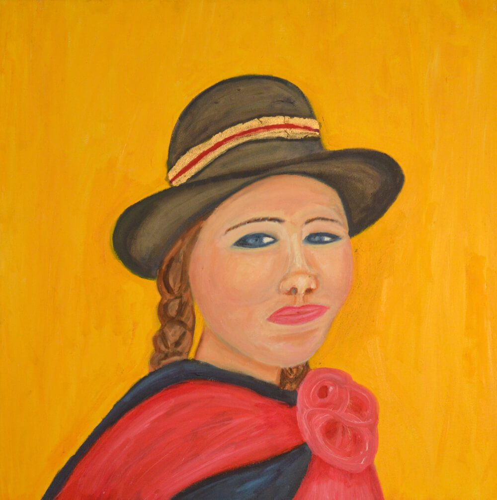 Andean Woman from Peru with hat 