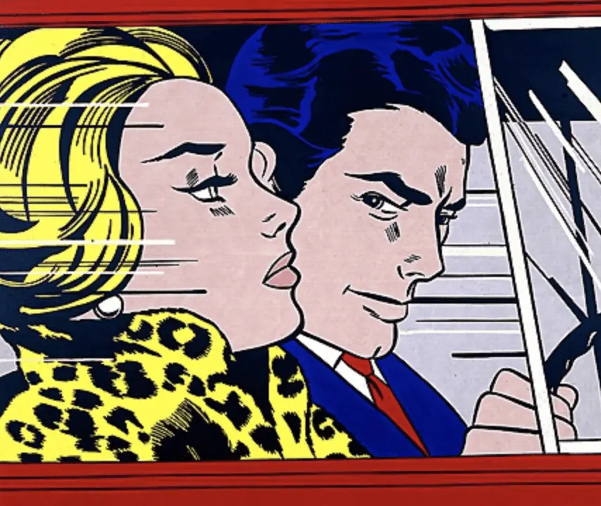 In The Car (1963) by Roy Lichenstein