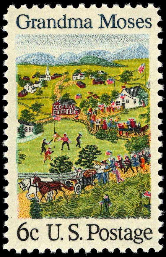 Grandma Moses Stamps in 1969