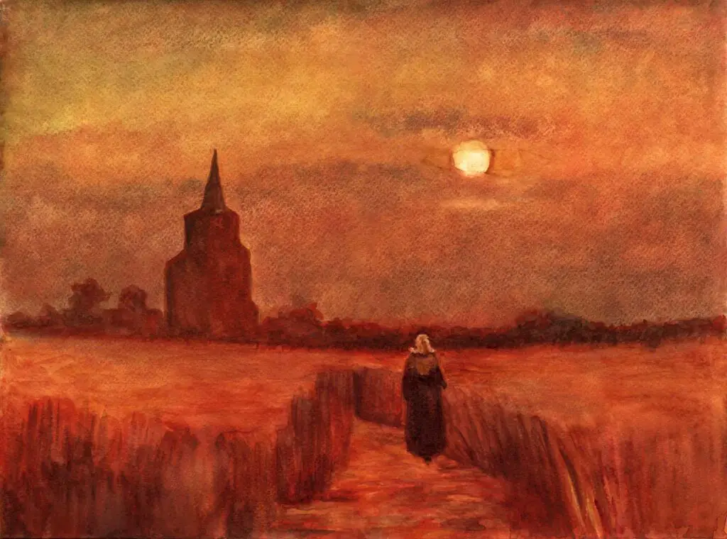 The Old Tower in the Fields by Vincent van Gogh