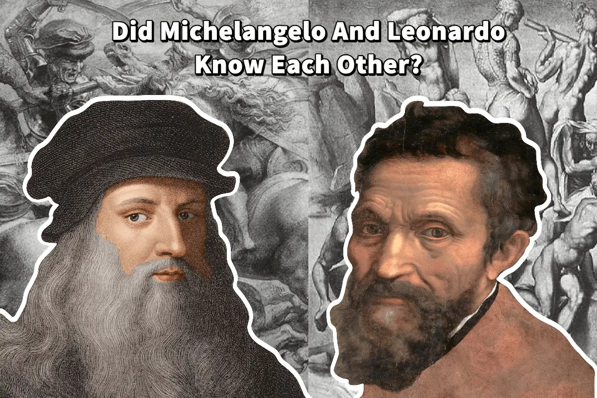 Portrait of Leonardo da Vinci and Michelangelo