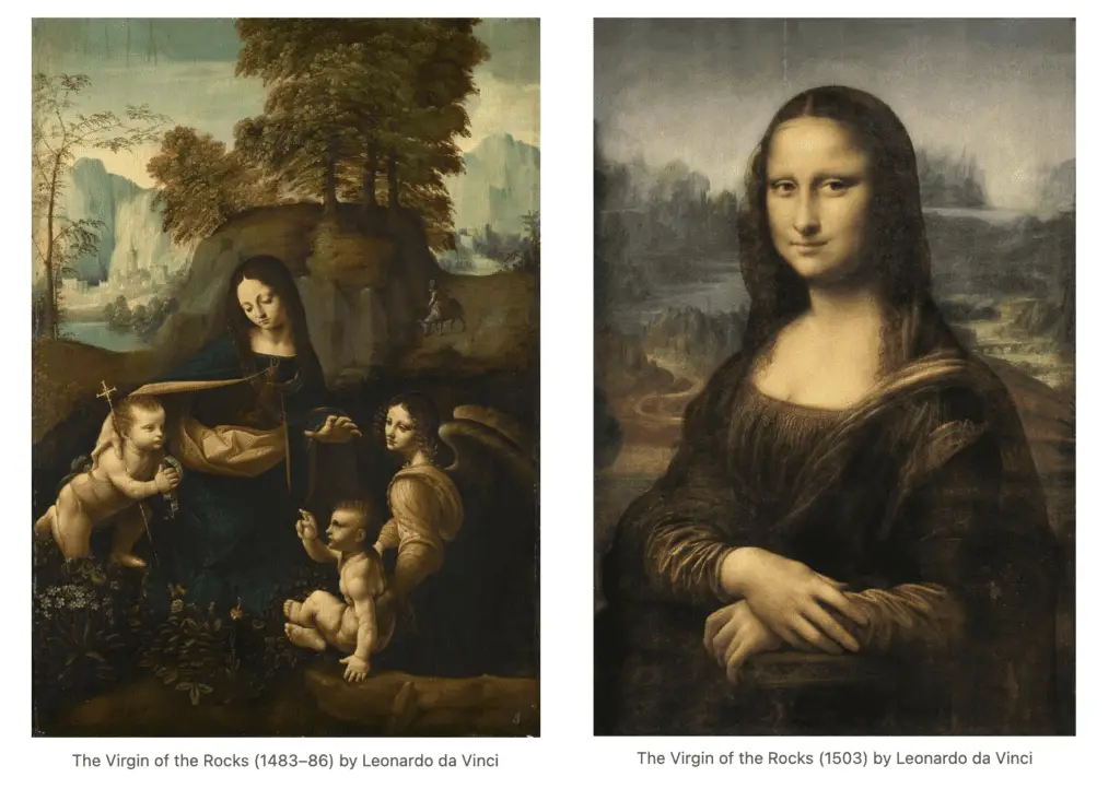The Virgin of the Rocks and Mona Lisa