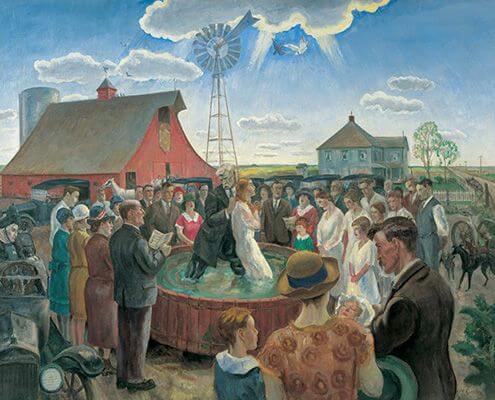 Baptism in Kansas (1928) by John Stewart Curry