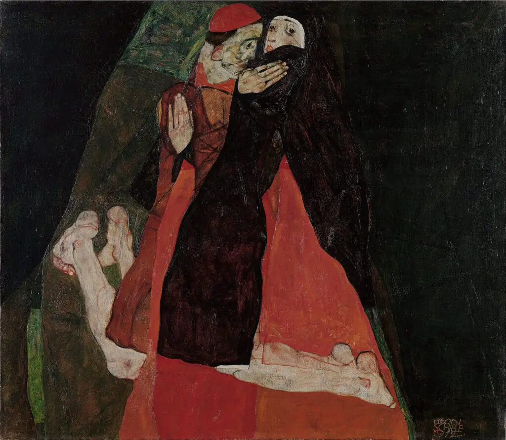 The Cardinal and the Nun (Caress) 1912 by Egon Schiele 