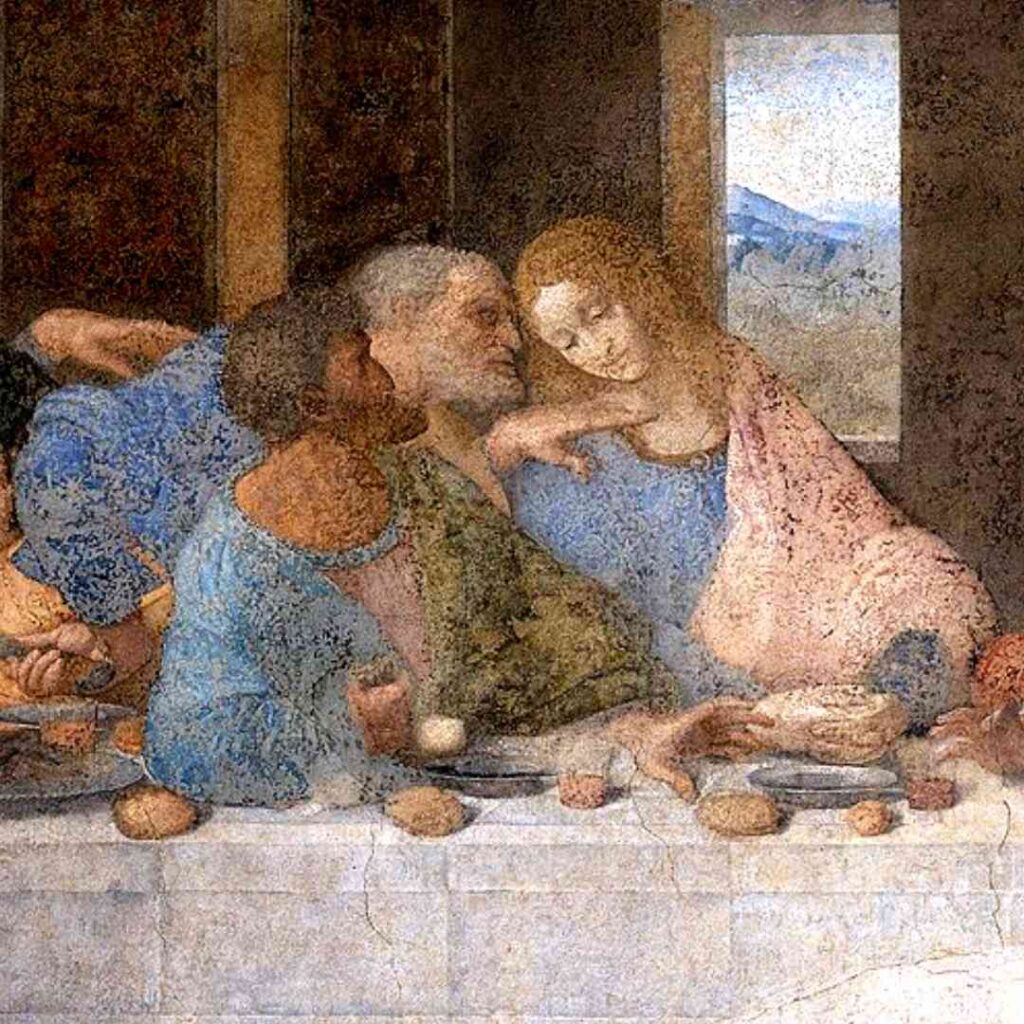 Judas Iscariot Peter and John The Bloved Face In The Last Supper Painting