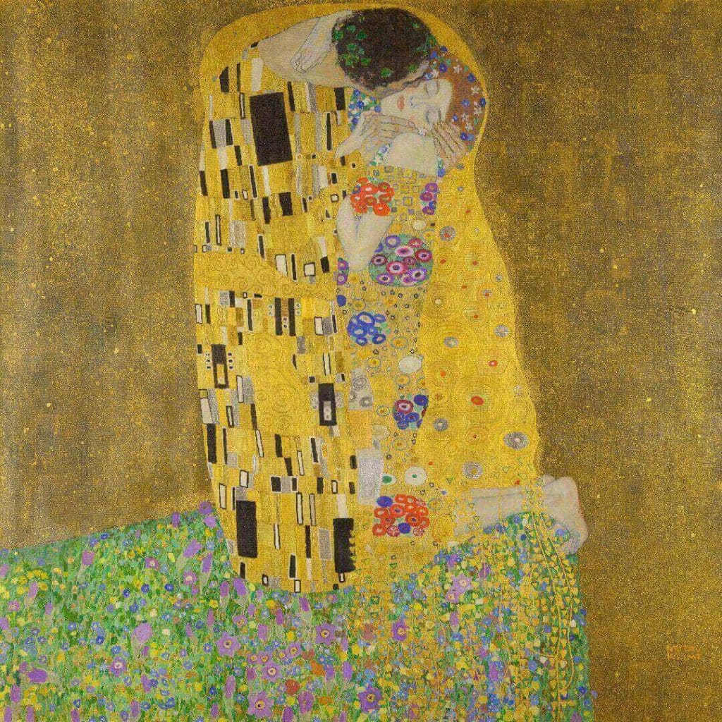 The Kiss By Gustav Klimt (1908)