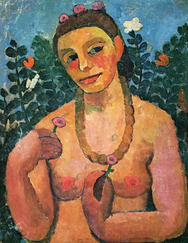 Self-Portrait with Amber Necklace (1906) By Paula Modersohn-Becker 