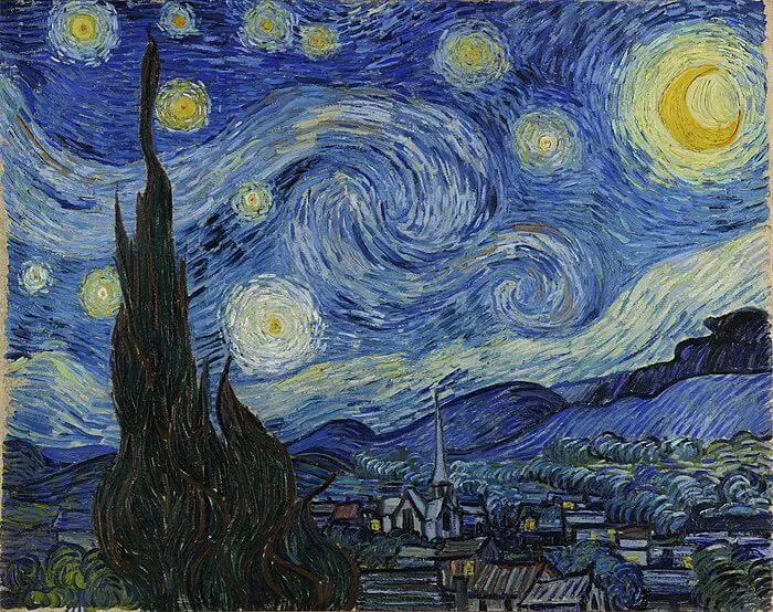 Starry Night, 1889 By Vincent van Gogh