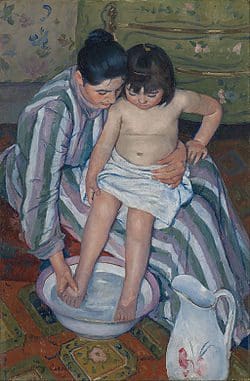 The Child's Bath By Mary Cassatt