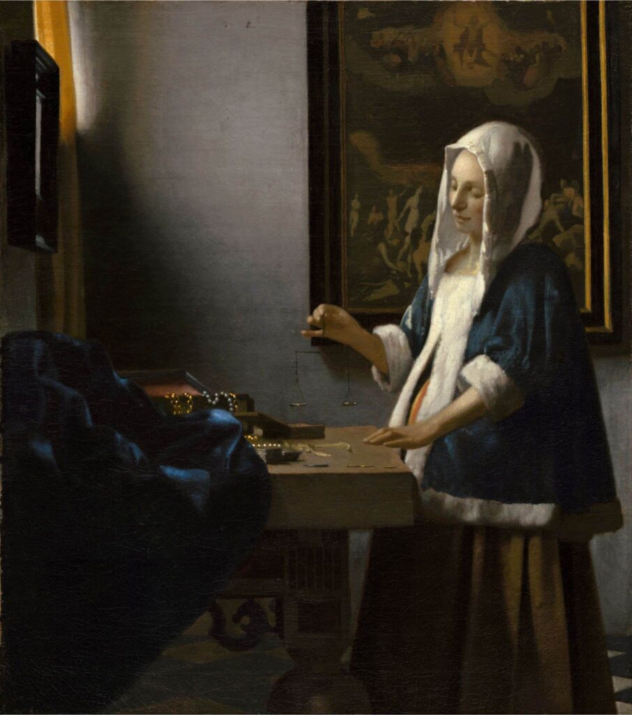 Woman Holding a Balance (c. 1662-1663) by Johannes Vermeer