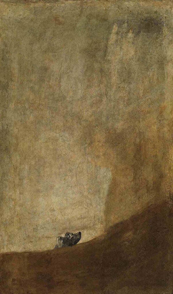 Dog Half-Submerged (1819-1823) By Francisco Goya