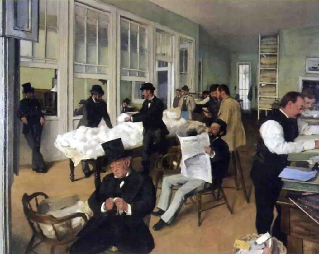 A Cotton Office in New Orleans (1873) By Edgar Degas