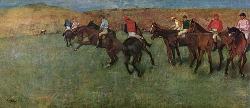 At the Races - Before the Start (1885 - 1892) By Edgar Degas