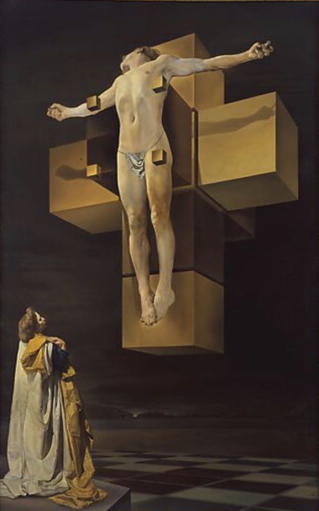 Crucifixion (Corpus Hypercubus) (1954) By Salvador Dali