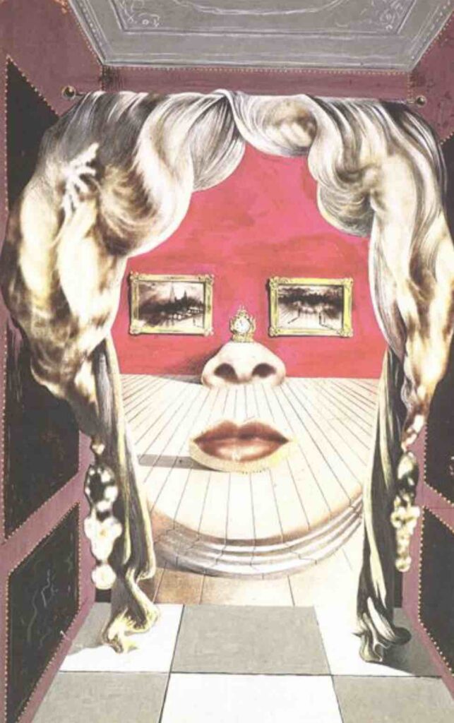 Face of Mae West Which May Be Used as an Apartment (1935) By Salvador Dali
