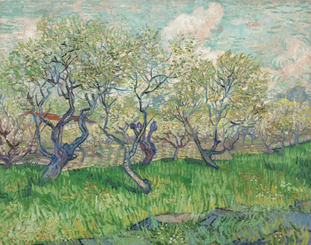 Orchard in Blossom (1889) By Vincent Van Gogh