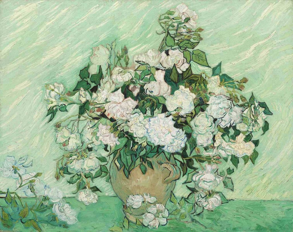Roses (1890) By Vincent Van Gogh