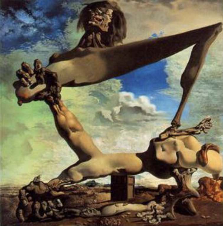 Soft Construction with Boiled Beans (Premonition of Civil War) (1936) By Salvador Dali