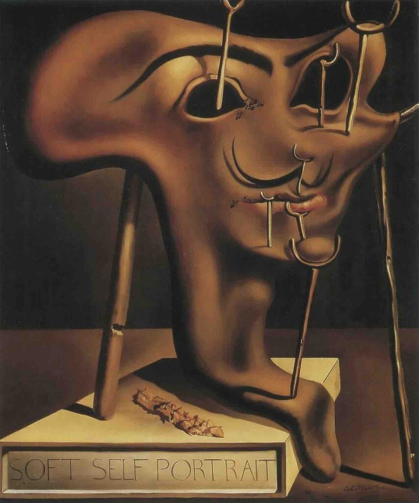 Soft Self-Portrait with Fried Bacon (1941) By Salvador Dali