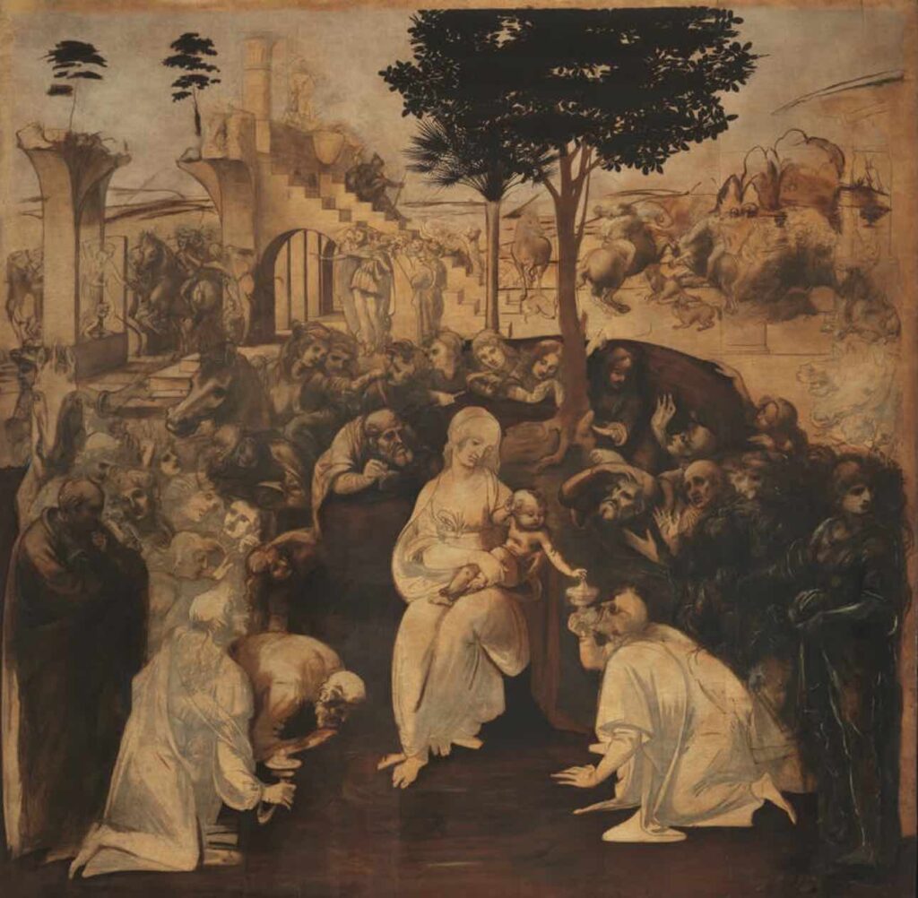 The Adoration of the Magi By Leonardo Da Vinci