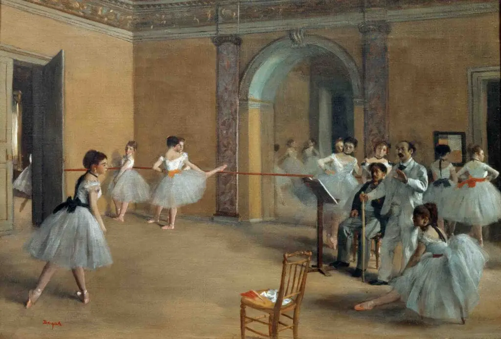 The Dance Foyer at the Opera on the rue Le Peletier (1872) By Edgar Degas