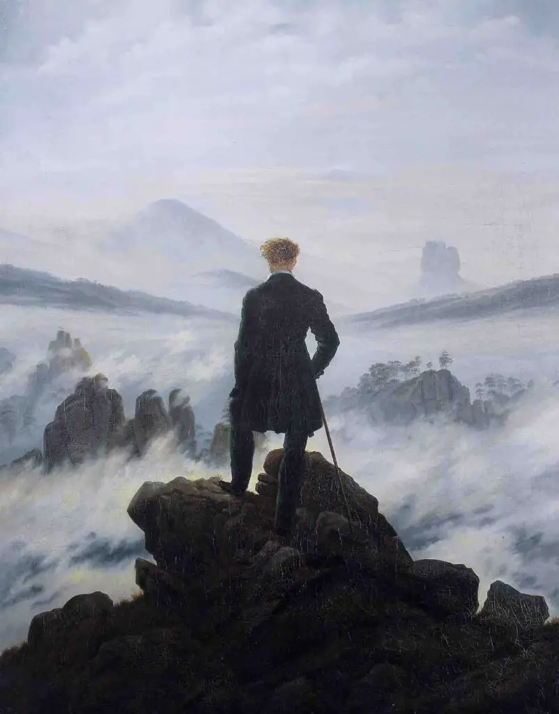 Wanderer above the Sea of Fog (1818) By Caspar David Friedrich